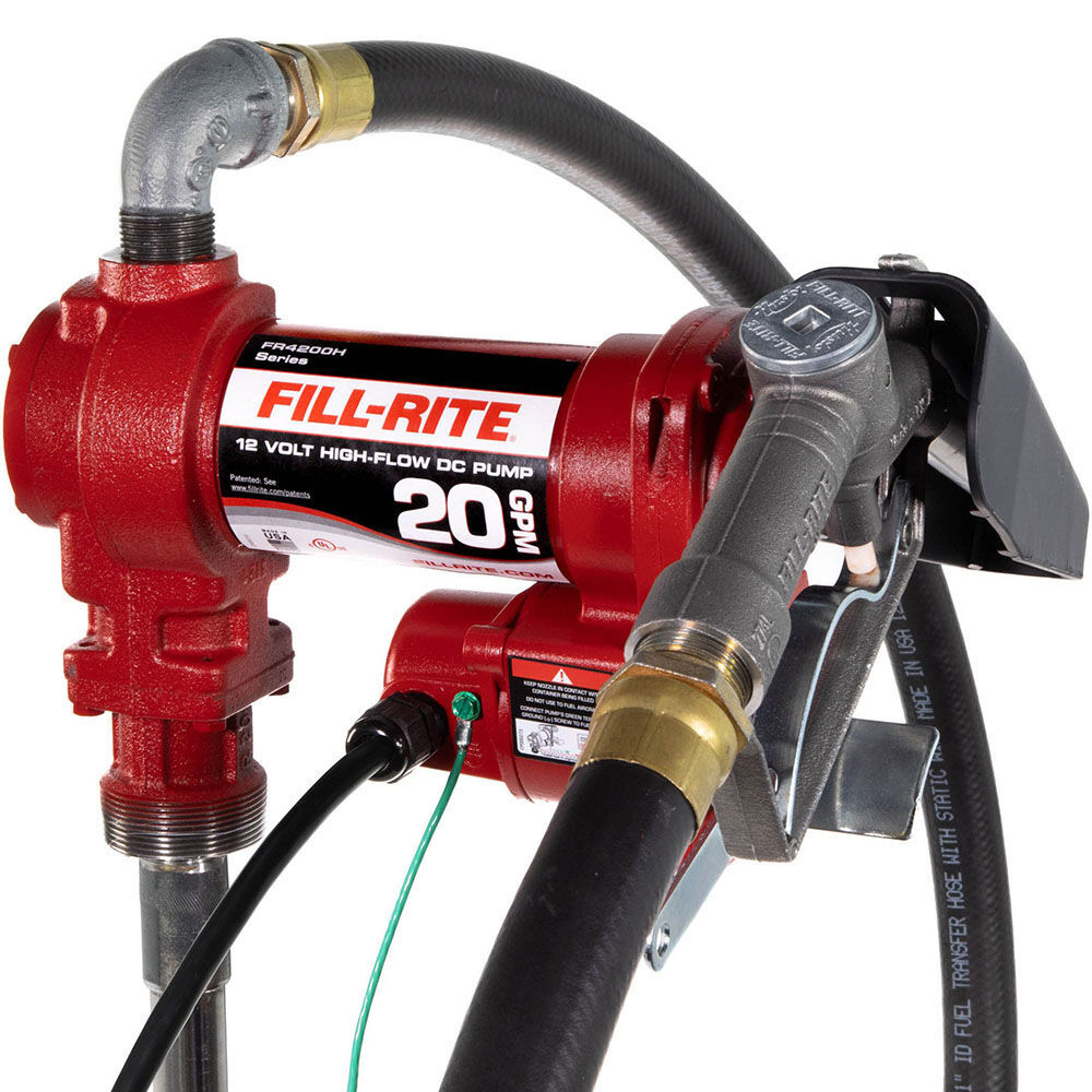 Fill-Rite Fuel Pump Kit 12VDC 20GPM Manual Nozzle Hose, large image number 1