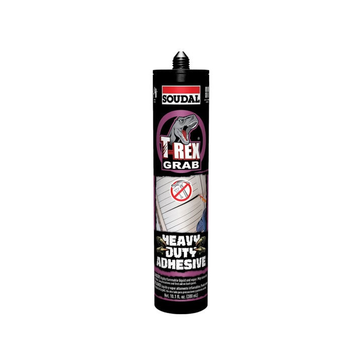 Soudal T-REX Grab 10 Oz Cartridge Heavy Duty Construction Adhesive, 12 Pack
