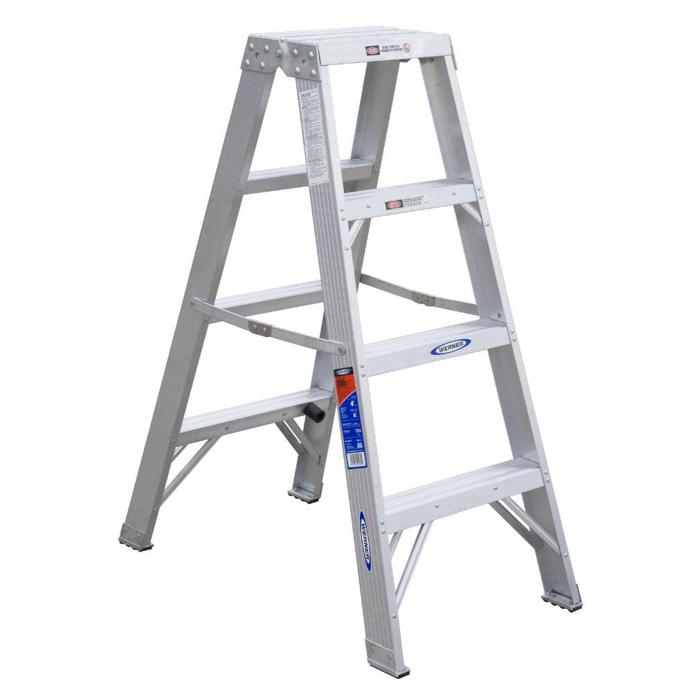 Werner 4 Ft. Aluminum Twin-Step Ladder Type IA – T374