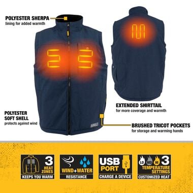 DEWALT Unisex Lightweight Heated Poly Shell Jacket Kit, large image number 11