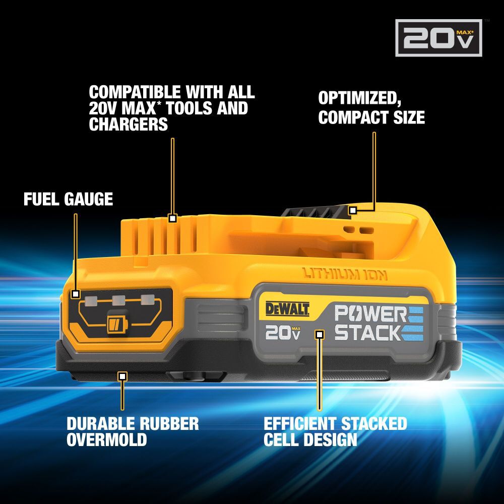 DEWALT 20V MAX Circular Saw & Drill Combo POWERSTACK Kit, large image number 3