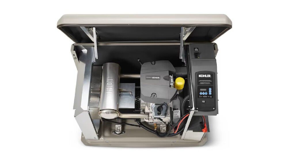 Kohler Power 14,000 Watt (14kW) Dual Fuel 50-State Air-Cooled Home Standby Generator with 100-Amp Transfer Switch, large image number 3