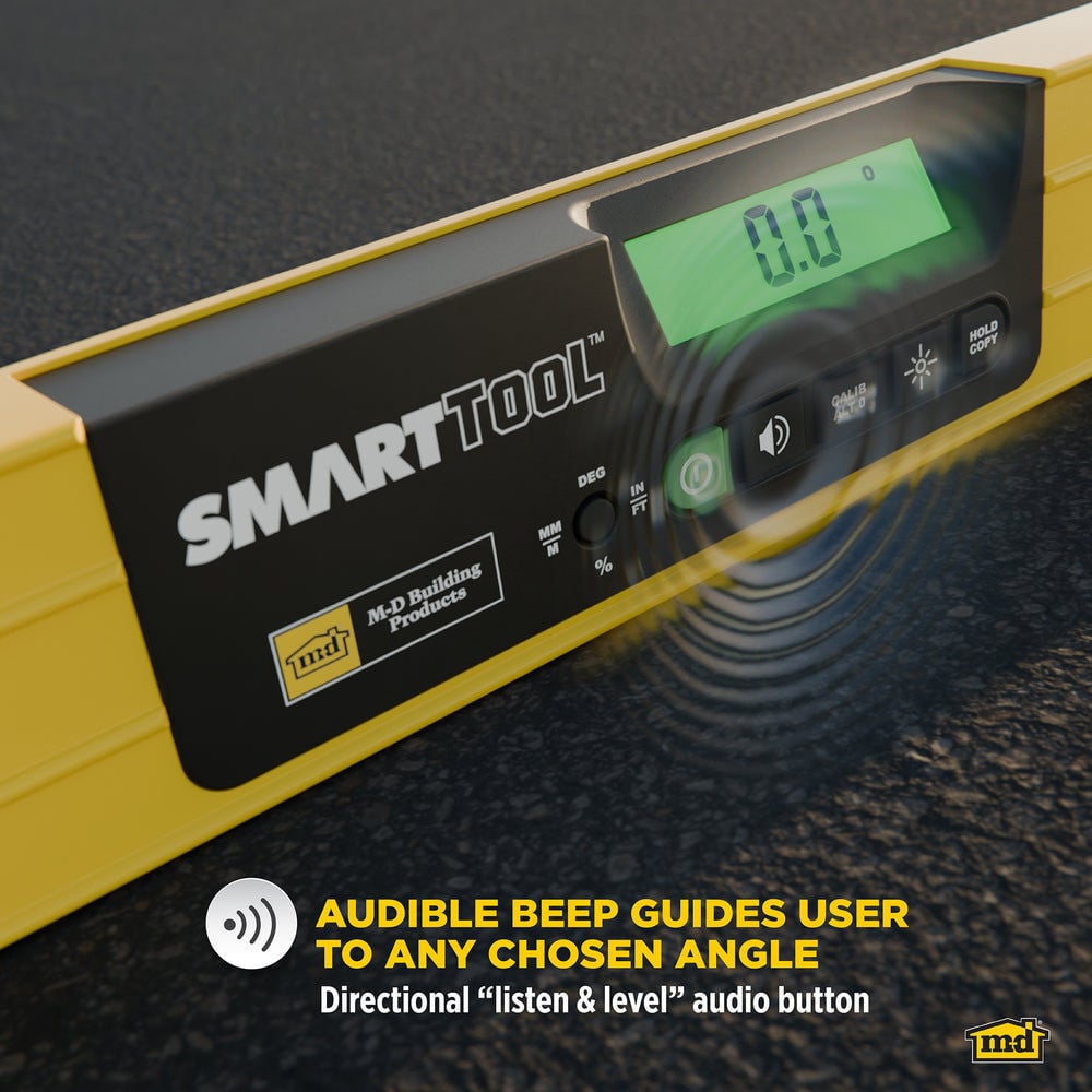 M-D Building Products Smarttool Gen3 24 Inch Yellow Digital Level, large image number 7