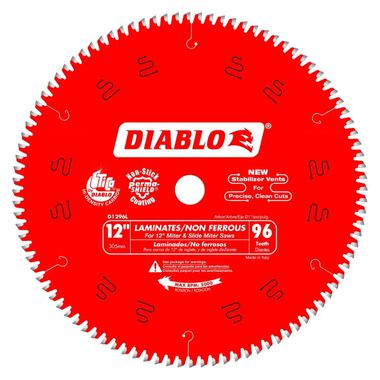 Diablo Tools 12 In. x 96 Tooth Laminate / Melamine/ Laminate Flooring Blade, large image number 0