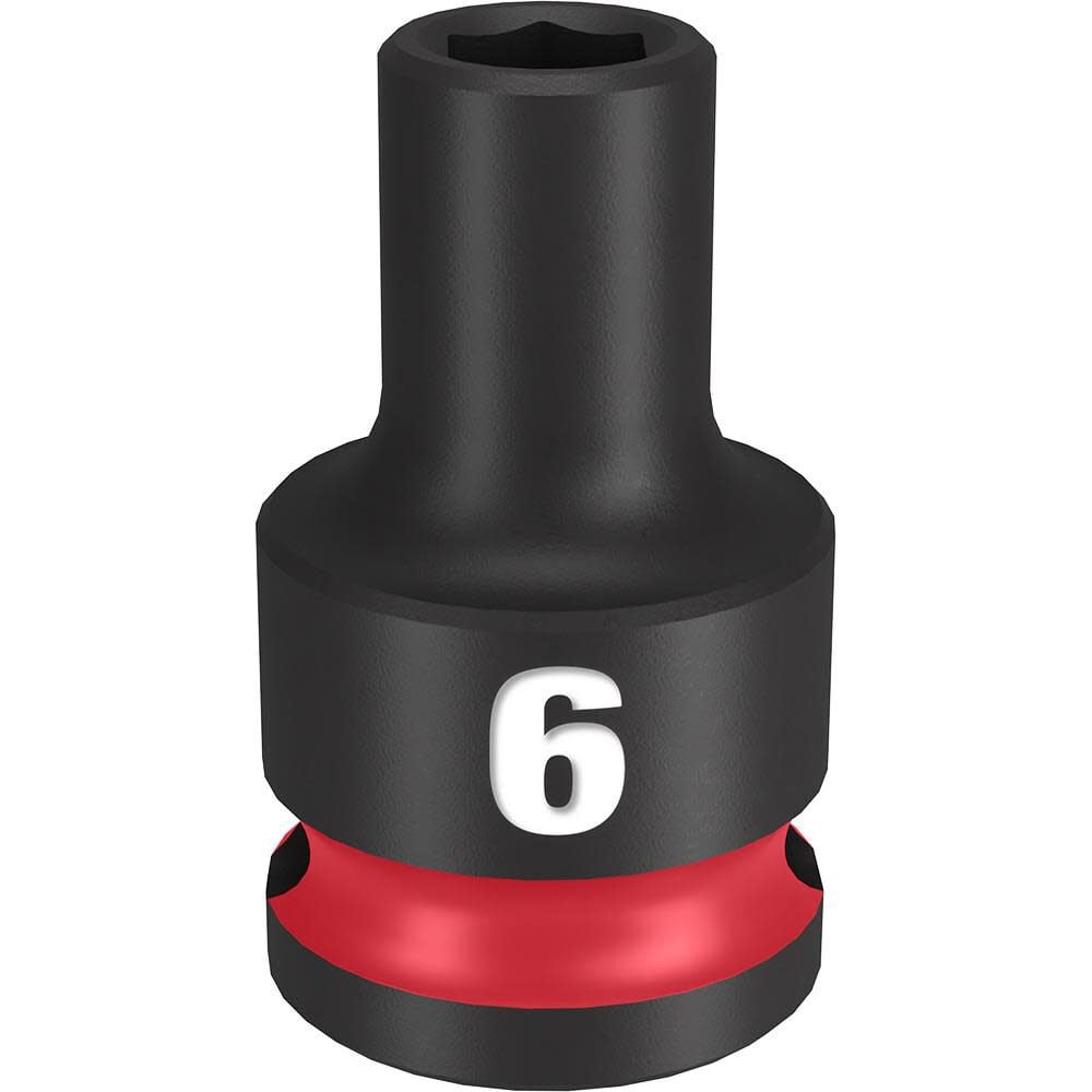 Milwaukee Impact Socket 3/8in Drive 6mm Standard 6 Point, large image number 1