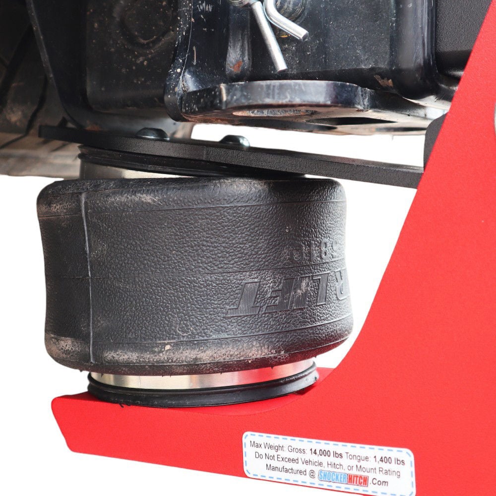 Shocker Hitch 14K 2 Inch Air Receiver Hitch & Raised Sway Bar Tab Ball Mount 2-5/16in Hitch Balls, large image number 9