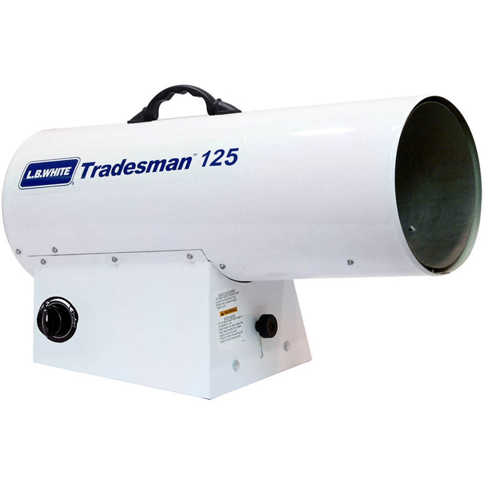 LB White Tradesman Forced Air Open Flame LP 125K BTU heater, large image number 1