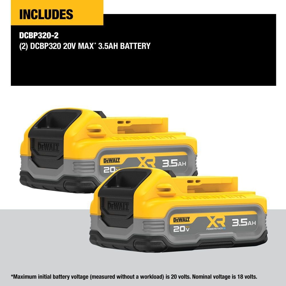 DEWALT 20V MAX 20V 3.5Ah Lithium Ion Power Tool Battery Pack with Fuel Indicator (2 Pack), large image number 5