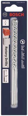 Bosch Masonry Drill Bit Fast Spiral Rotary, 1/4in X 4in X 6in, small image number 3