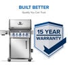 Napoleon Rogue PRO-S 425 Propane Gas Grill with Infared Burners 70500 BTU Stainless Steel, small image number 4