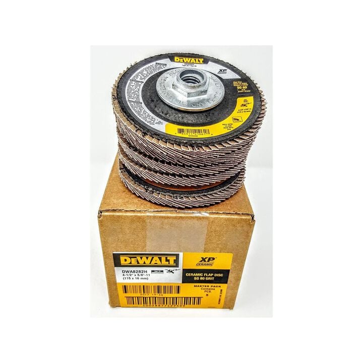 DEWALT 4 1/2in X 5/8in 11 SG80 T29 Ceramic Flap Disc, large image number 7