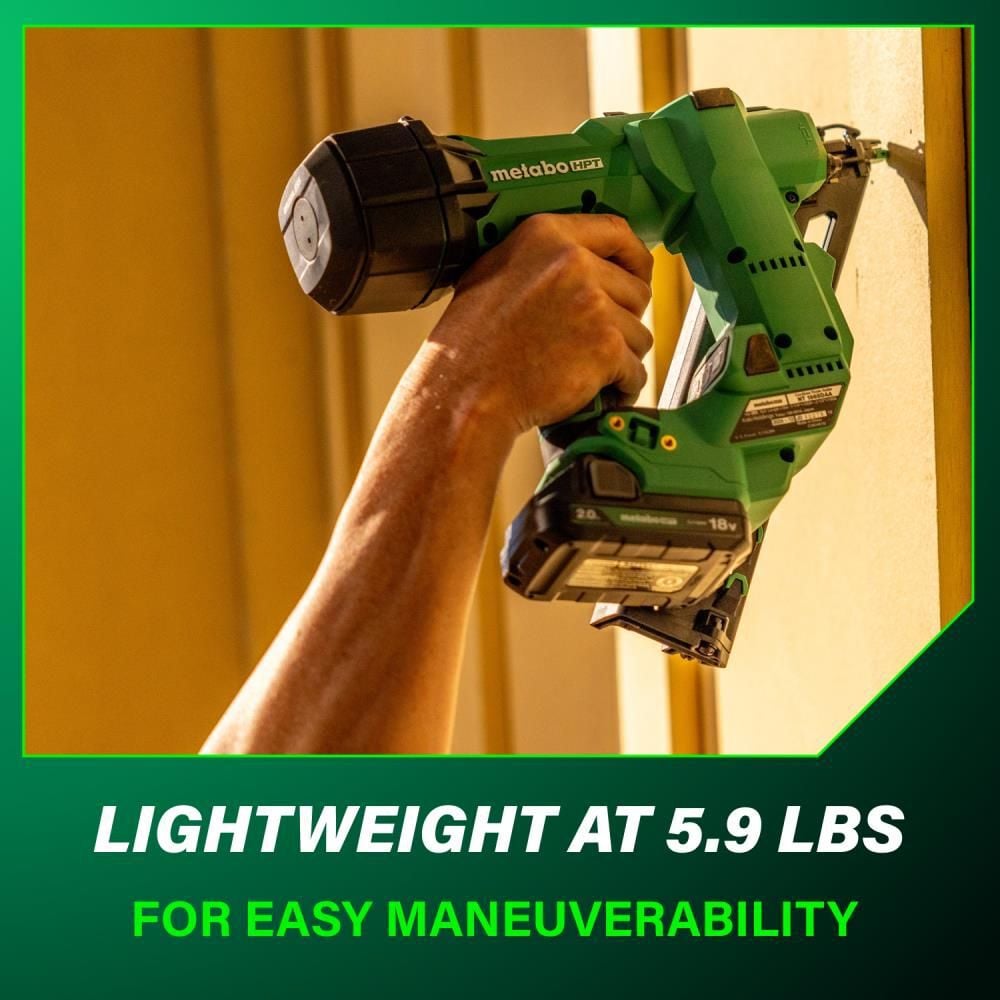 Metabo HPT 18V MultiVolt Brushless 15-Gauge Angled Finish Nailer 2 Ah Kit, large image number 6