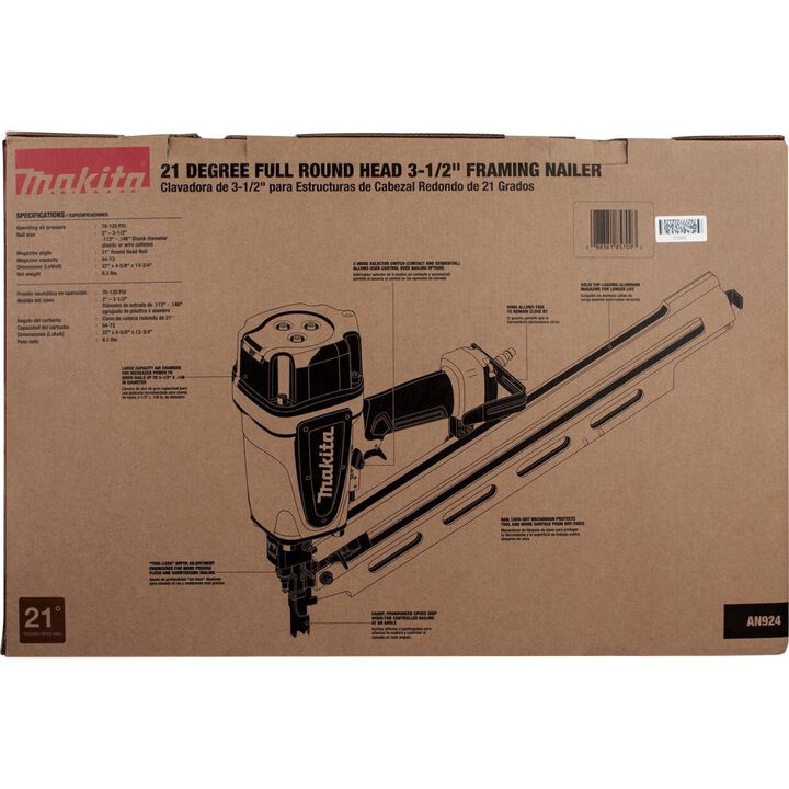 Makita 21 Full Round Head 3-1/2in Framing Nailer, large image number 15