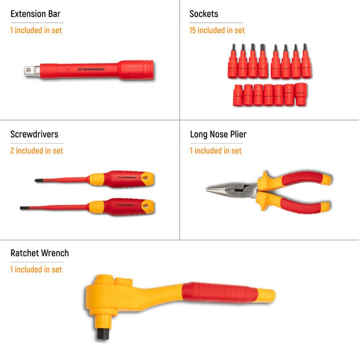 GEARWRENCH VDE Insulated Tool Set 20 Pieces, large image number 1