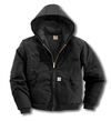 Carhartt Men's Duck Active Jac/Quilted-Flannel Lined Black Xlg Tall, small