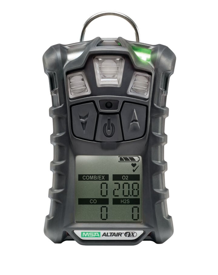 MSA Safety Works Altair 4X Multigas Detector, (CH4, O2, CO), Charcoal