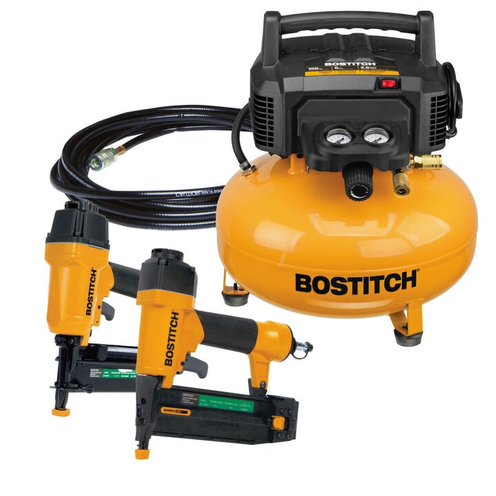 Bostitch 6 Gallon 150 PSI Air Compressor and 2 Tool Combo Kit