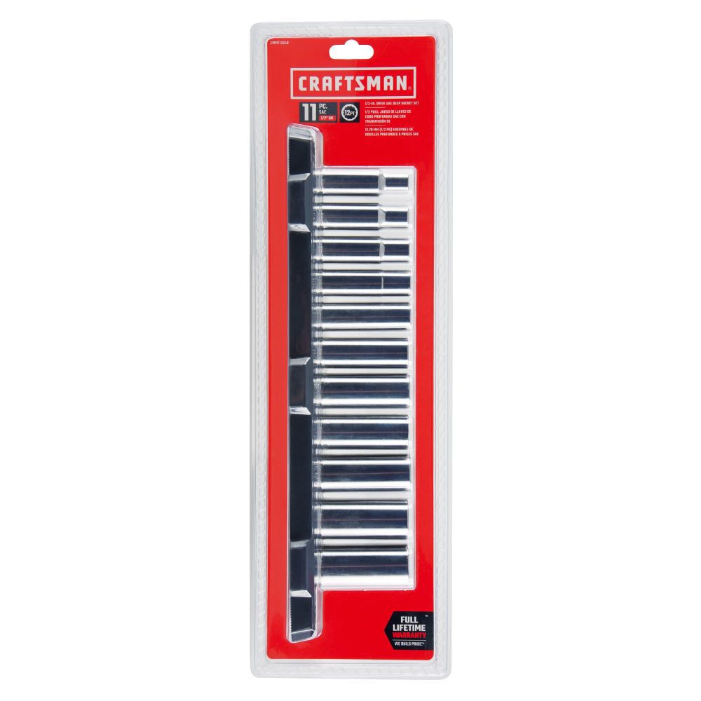 CRAFTSMAN 1/2-in Drive SAE 12 Point Deep Socket Set, 11pc, large image number 8