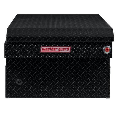 Weather Guard Saddle Truck Tool Box Aluminum Full Extra Wide Gloss Black, large image number 3