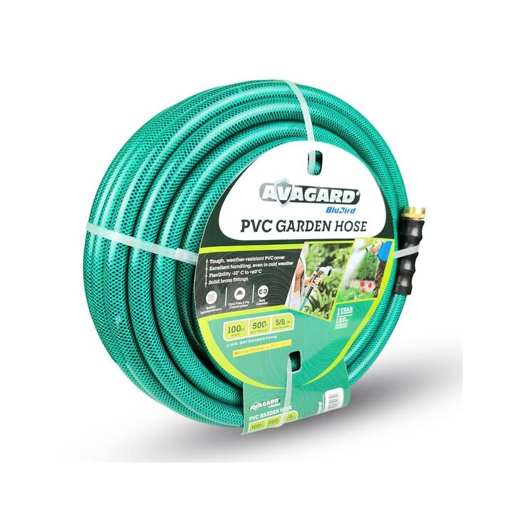 BluBird Avagard 5/8 Inch x 100 Ft. Green PVC Water Hose Assembly, large image number 1