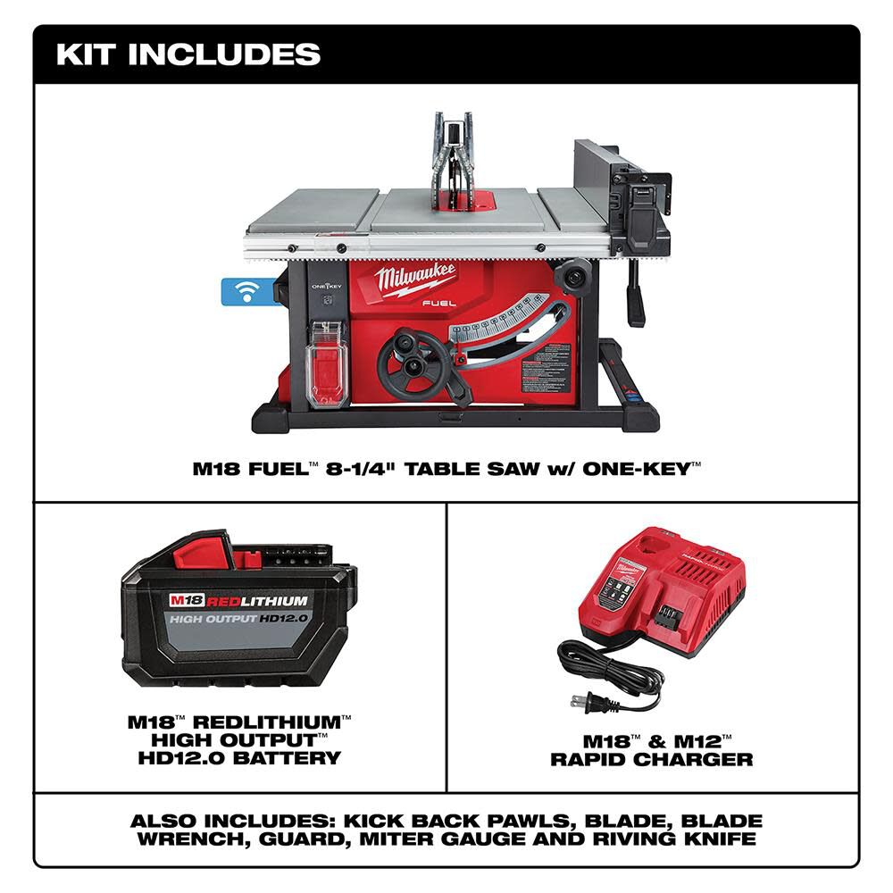 Milwaukee M18 FUEL 8 1 4 in. Table Saw with ONE KEY Kit 2736 21HD Acme Tools