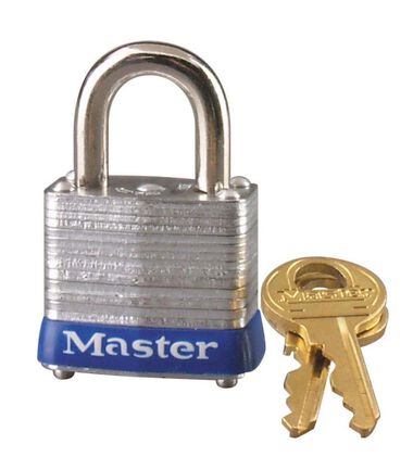 Master Lock 1-1/8 In. (29mm) Wide Laminated Steel Pin Tumbler Padlock Keyed Alike - 7KA, large image number 0