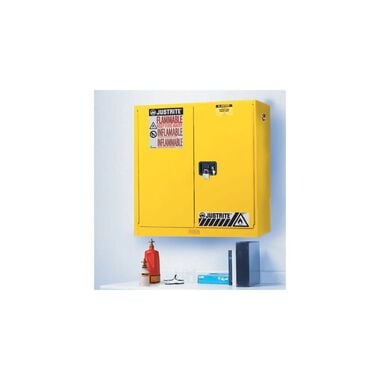 Justrite 20 Gallon Yellow Manual Close Flammable Cabinet