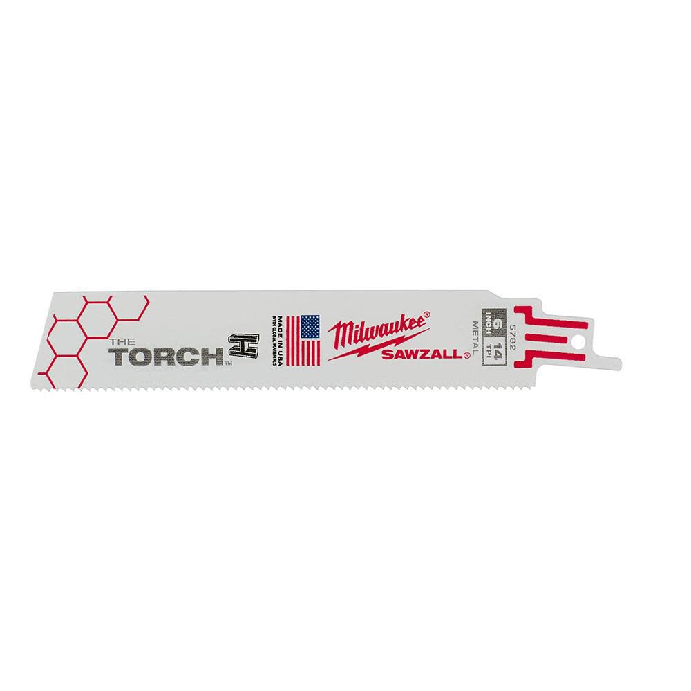 Milwaukee 6 in. 14 TPI THE TORCH SAWZALL Blade 25 Pack - 48-00-8782