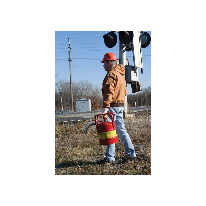 Justrite 5 Gal Steel Safety Red Gas Can Type II, large image number 4