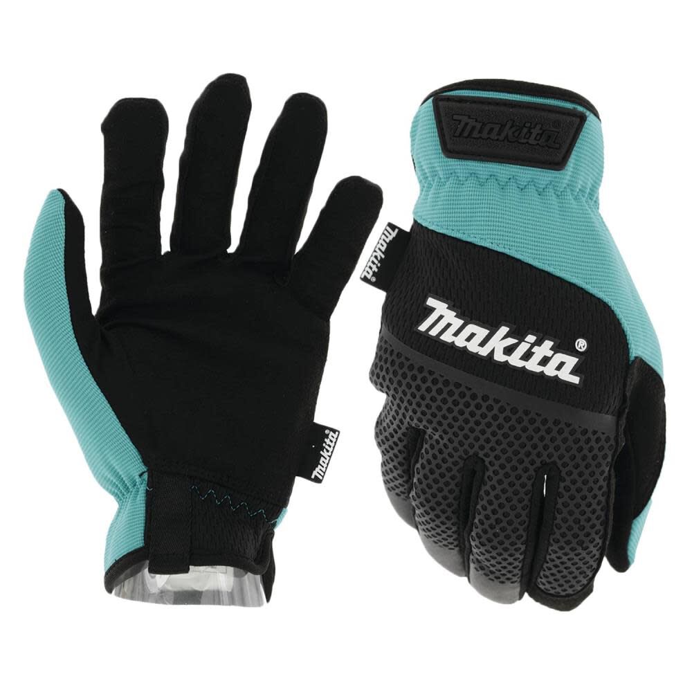 Makita Utility Work Gloves Open Cuff Flexible Protection Size Medium – T-04151
