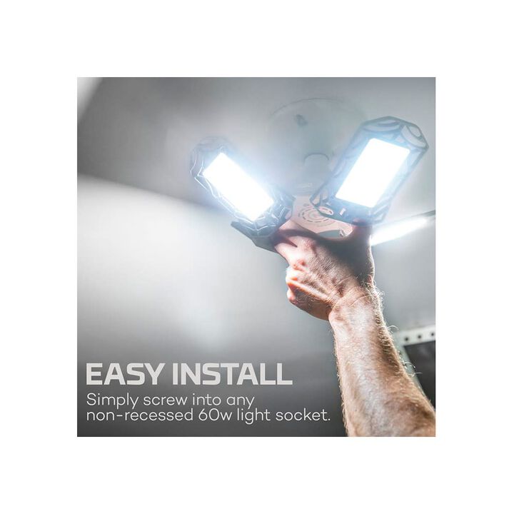 Nebo High Bright 60W 9000 Lumens White LED Adjustable Garage Light, large image number 3