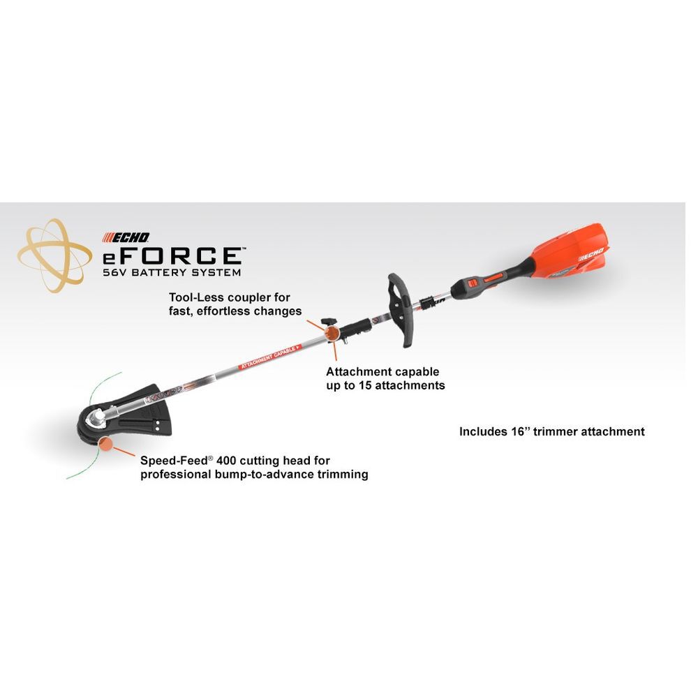 Echo 56V 16in Trimmer 15 PAS Speed Feed 400 with 2.5Ah Battery, large image number 2