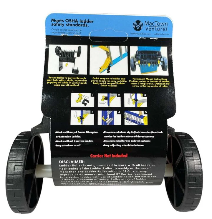 Boxtown Team Acrylonitrile Styrene Acrylate (ASA) Wheeled Single Ladder Roller