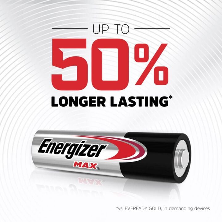 Energizer MAX Alkaline AA Batteries 4 Pack, large image number 1