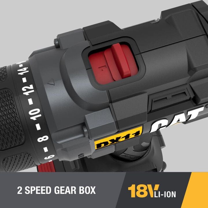 CAT 18V 1/2 in Cordless Drill/Driver with Brushless Motor and Two Batteries, large image number 4