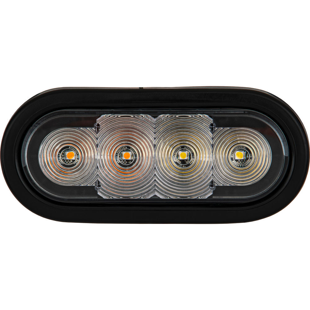Buyers Products Company 6 Inch LED Oval Strobe Light with Amber/Clear LEDs and Clear Lens, large image number 3