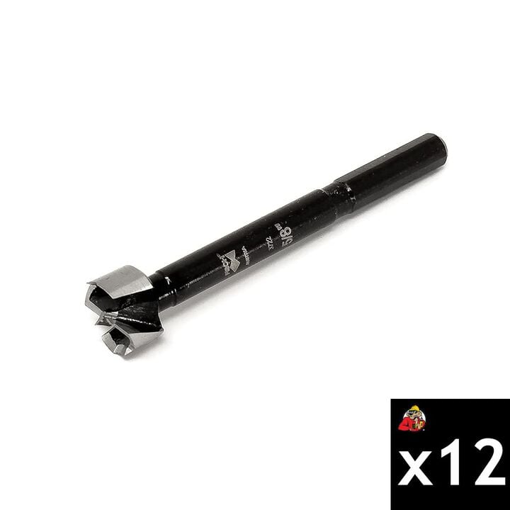 Fisch 5/8 Inch Black Shark HSS Forstner Drill Bit 12 Pieces