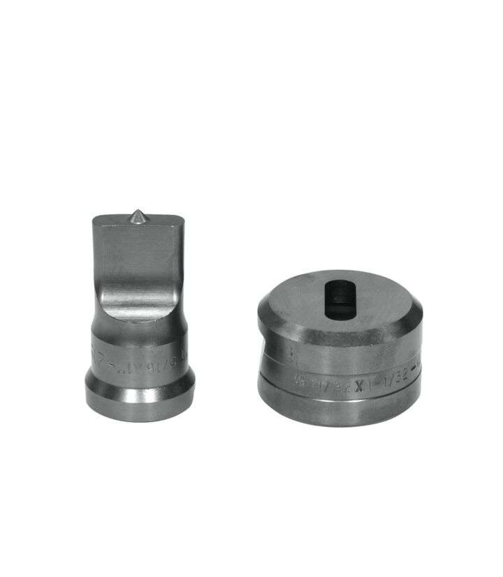 Edwards 1 Inch Punch x 1-1/32 Inch Die Standard Oblong Punch & Die Set, large image number 1
