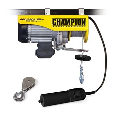 Champion Power Equipment 440/880-Lb Automatic Electric Hoist with Remote Control
