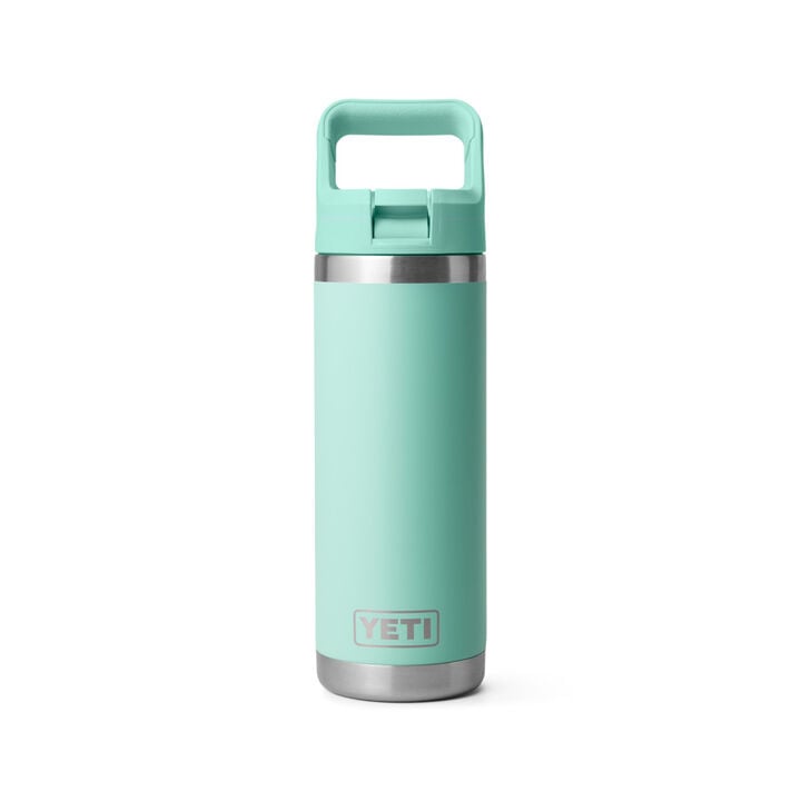 YETI 18oz Rambler Water Bottle with Straw Cap Seafoam Green