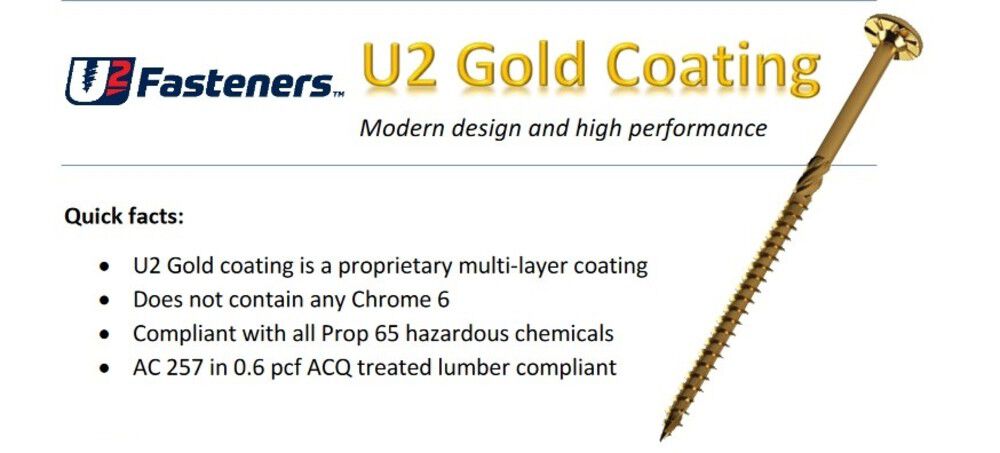 U2 Fasteners Construction Screw 3/8 Inch X 5 Inch, 300ct, large image number 5