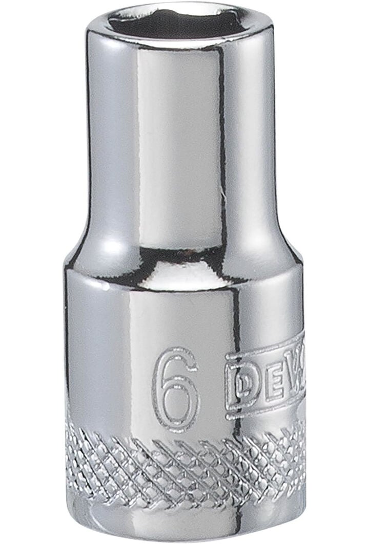 DEWALT 6 mm 1/4 Inch Drive 6-Point Metric Deep Impact Socket