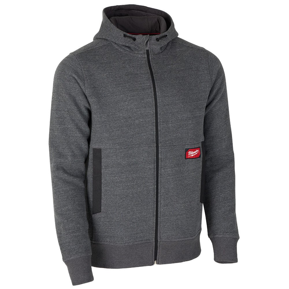 Milwaukee GRIDIRON Full-Zip Hoodie – Gray Size 2XL – M250G-2X