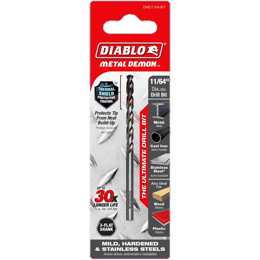 Diablo Tools 11/64 Inch Metal Demon Drill Bit for Mild, Hardened and Stainless, large image number 5