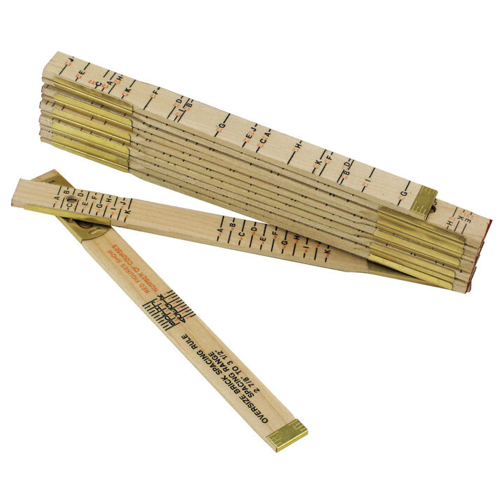 Kraft Tool Co 6 Ft Lufkin King Size Brick Folding Rule