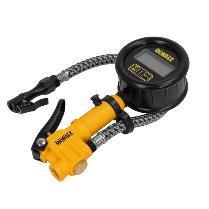DEWALT 2 1/2 Inch Digital Inflator with 12 Inch Braid Hose