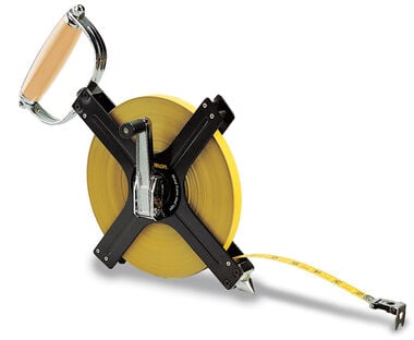 Komelon 300' x 1/2in Metal Frame Steel Reel Long Tape Measure