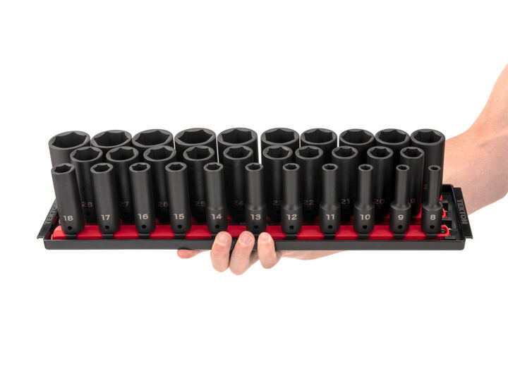 Tekton 1/2 Inch Drive Deep 6 Point. Impact Socket Set, 31 Pieces (8-38 mm), large image number 2