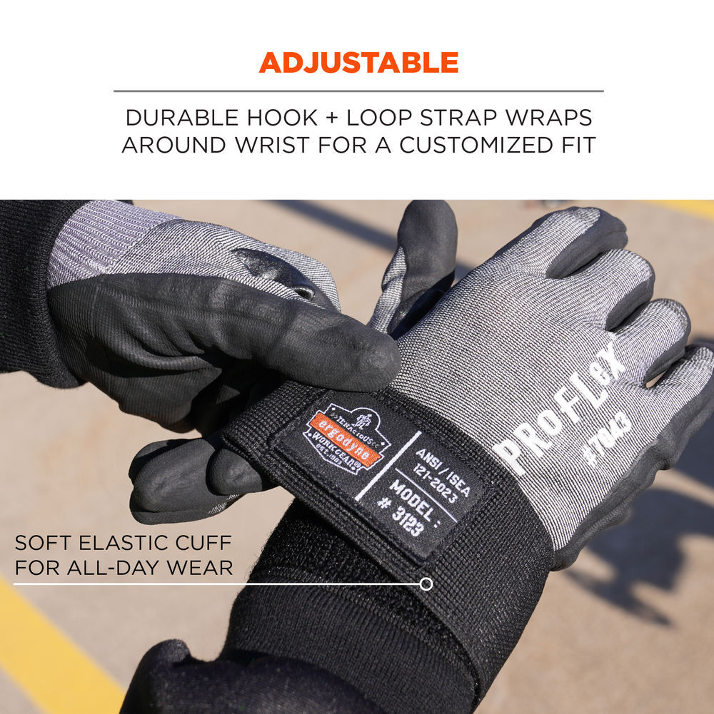 Ergodyne Squids 3123 Black Tool Wristband D-Ring Anchor, large image number 5