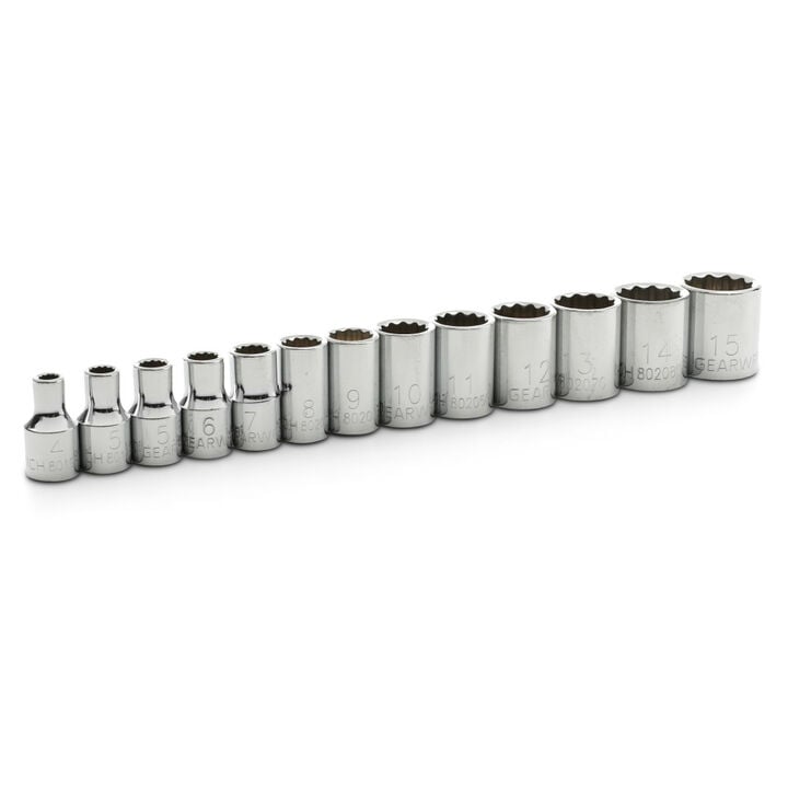 GEARWRENCH 1/4in Drive 12 Point Standard Metric Socket Set 13pc, large image number 0